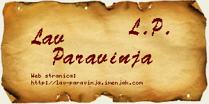 Lav Paravinja vizit kartica